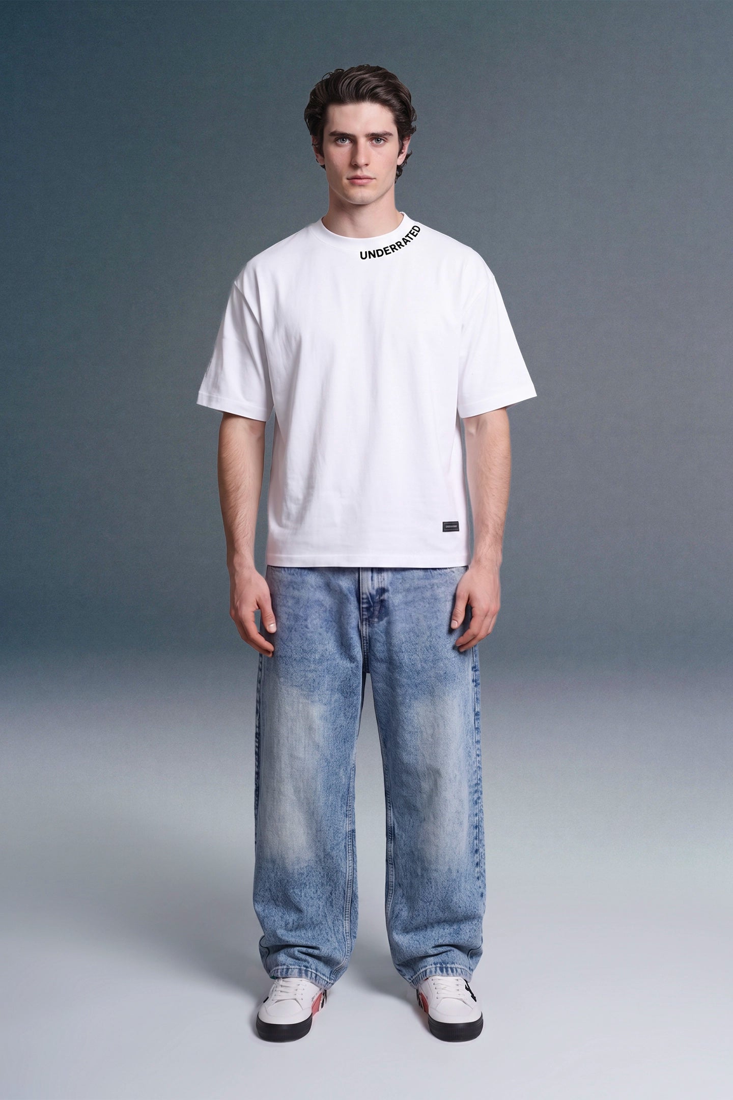 Light Wash Indigo Baggy Fit Jeans