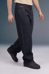 Vintage Dark Blue Men's Baggy Jeans