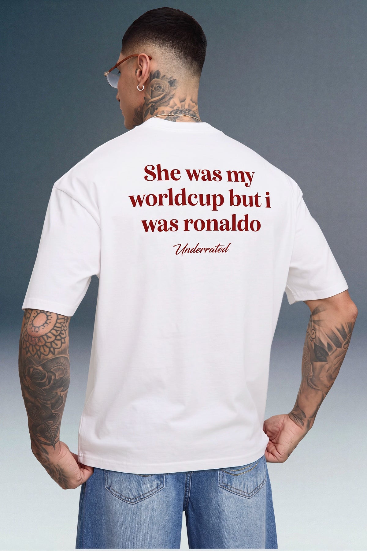Ronaldo World Cup White Oversized T-shirt