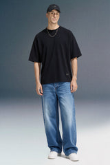 Turning Back Black Oversized T-shirt