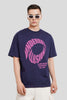 Underrated Illusions Navy Blue Printed T-Shirt
