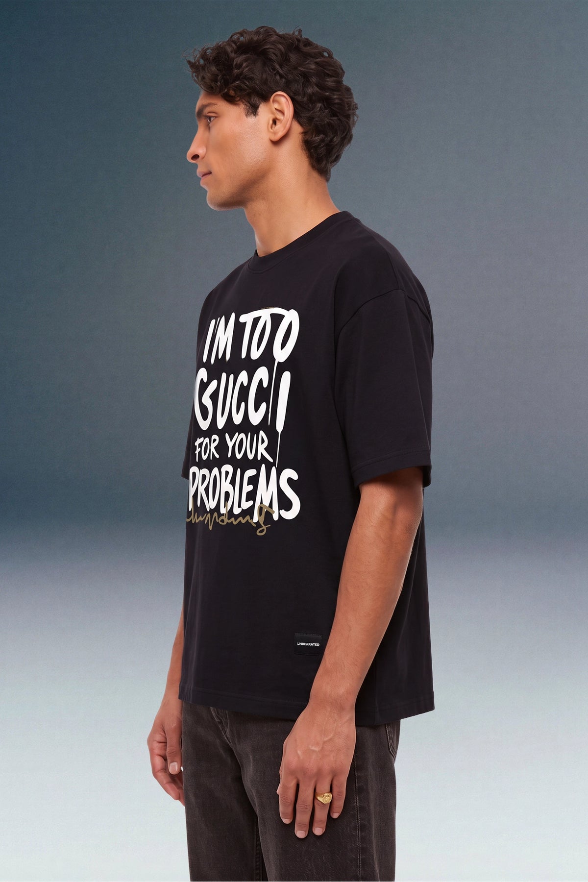 I'm Too Gucci Black Oversized T-shirt