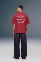 ChatGPT knows my secret Red Oversized T-shirt