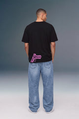 Underrated Gun Black Oversized Fit T-shirt