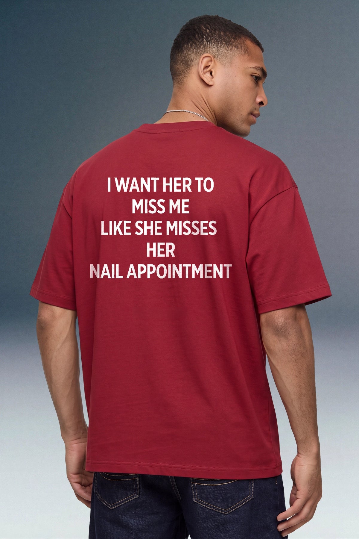 Miss Nail Appointment Red Oversized T-shirt
