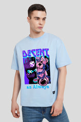 Decent Powder Blue Printed T-Shirt