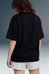 Underrated Curve Black Oversized T-shirt for Women