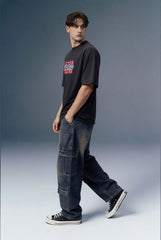 Underrated Graffiti Black Oversized T-shirt