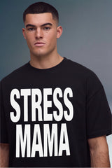Stress Mama Black Oversized Fit T-shirt