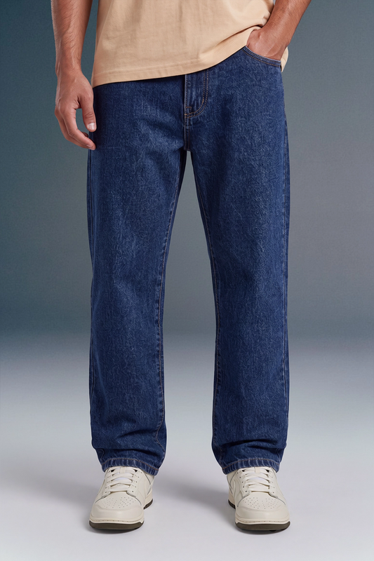 Indigo Mid Rise Men's Straight Jeans
