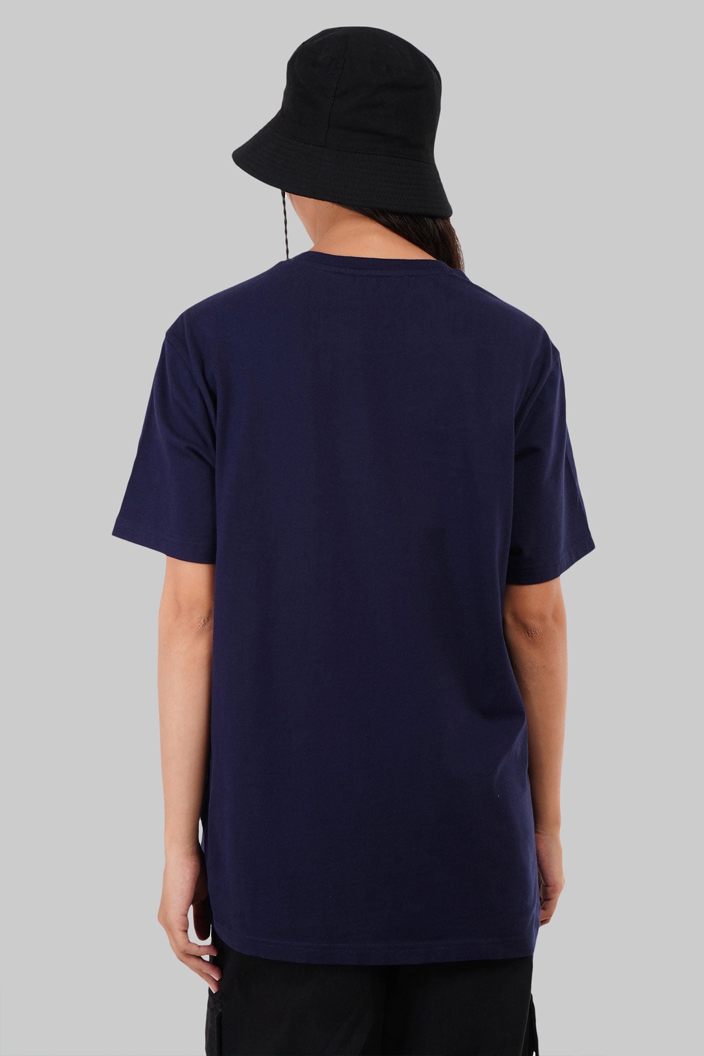 Falling Astro Navy Blue Boyfriend Fit T-Shirt Women