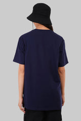 Falling Astro Navy Blue Boyfriend Fit T-Shirt Women
