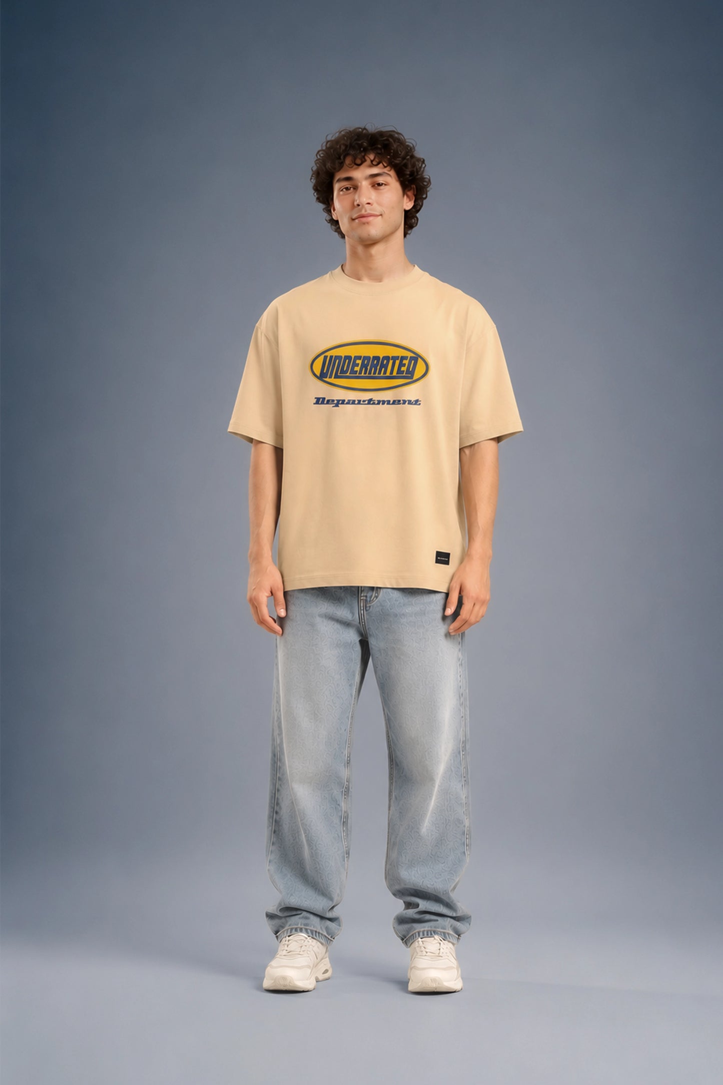 Underrated Department Beige Oversized T-shirt