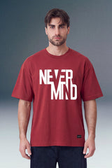 Never Mind Red Oversized Fit T-shirt