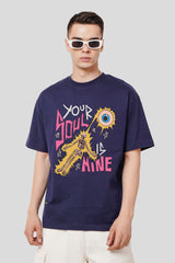 Your Soul Is Mine Navy Blue Printed T-Shirt