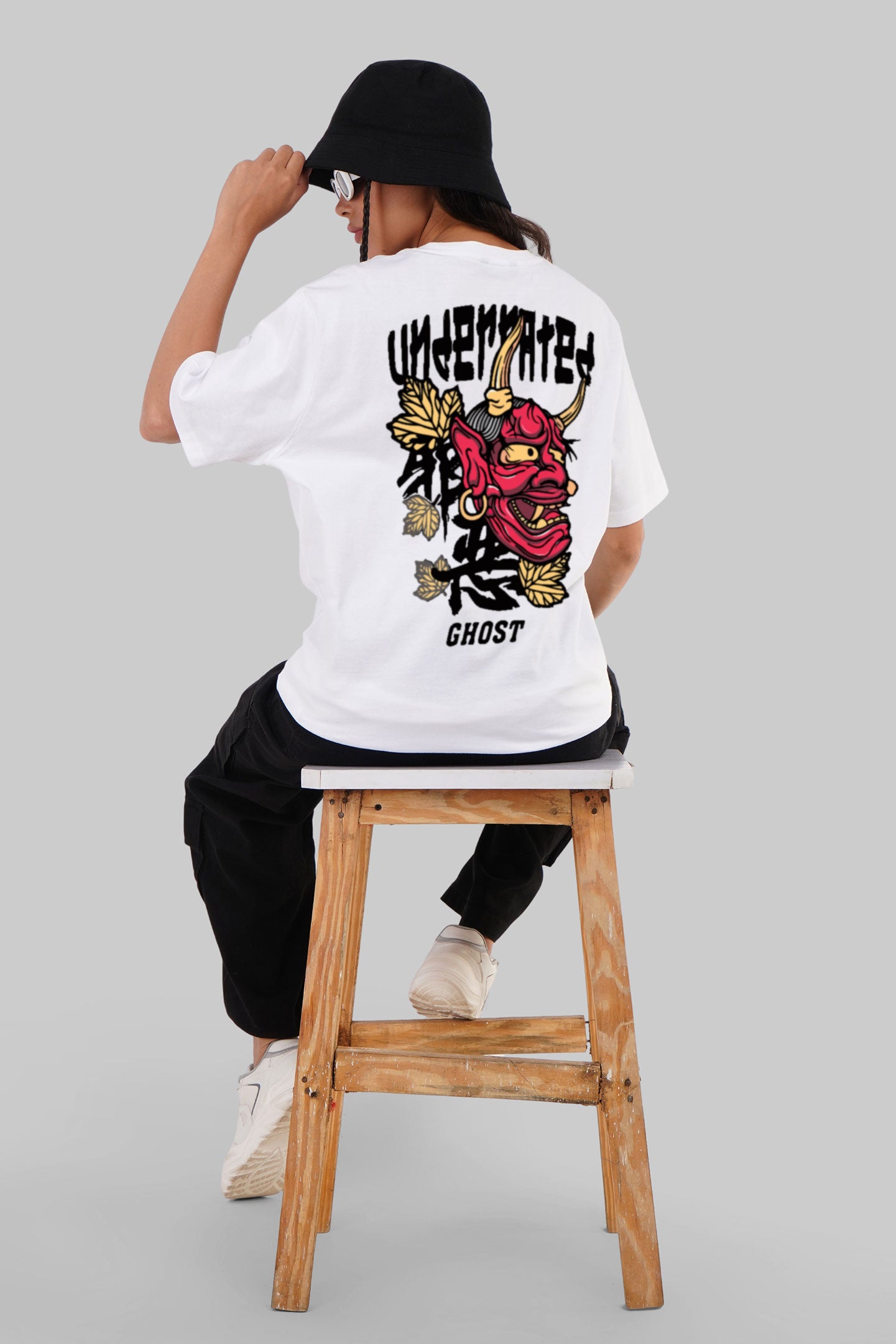 Ghost White Boyfriend Fit T-Shirt Women