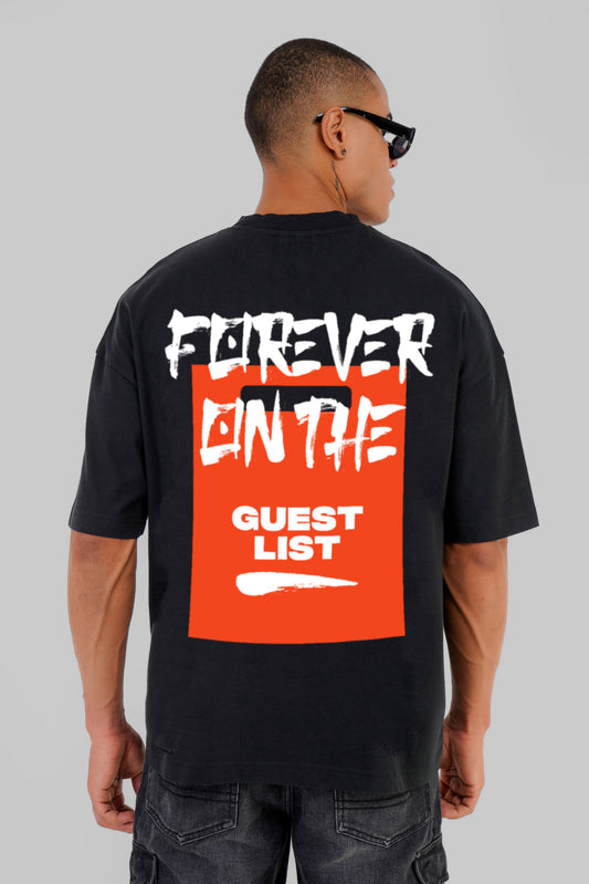 VIP Status Black Baggy Fit T-Shirt Men