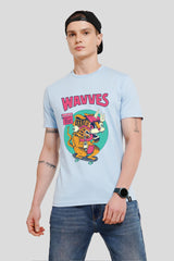 Wavves Powder Blue Printed T-Shirt
