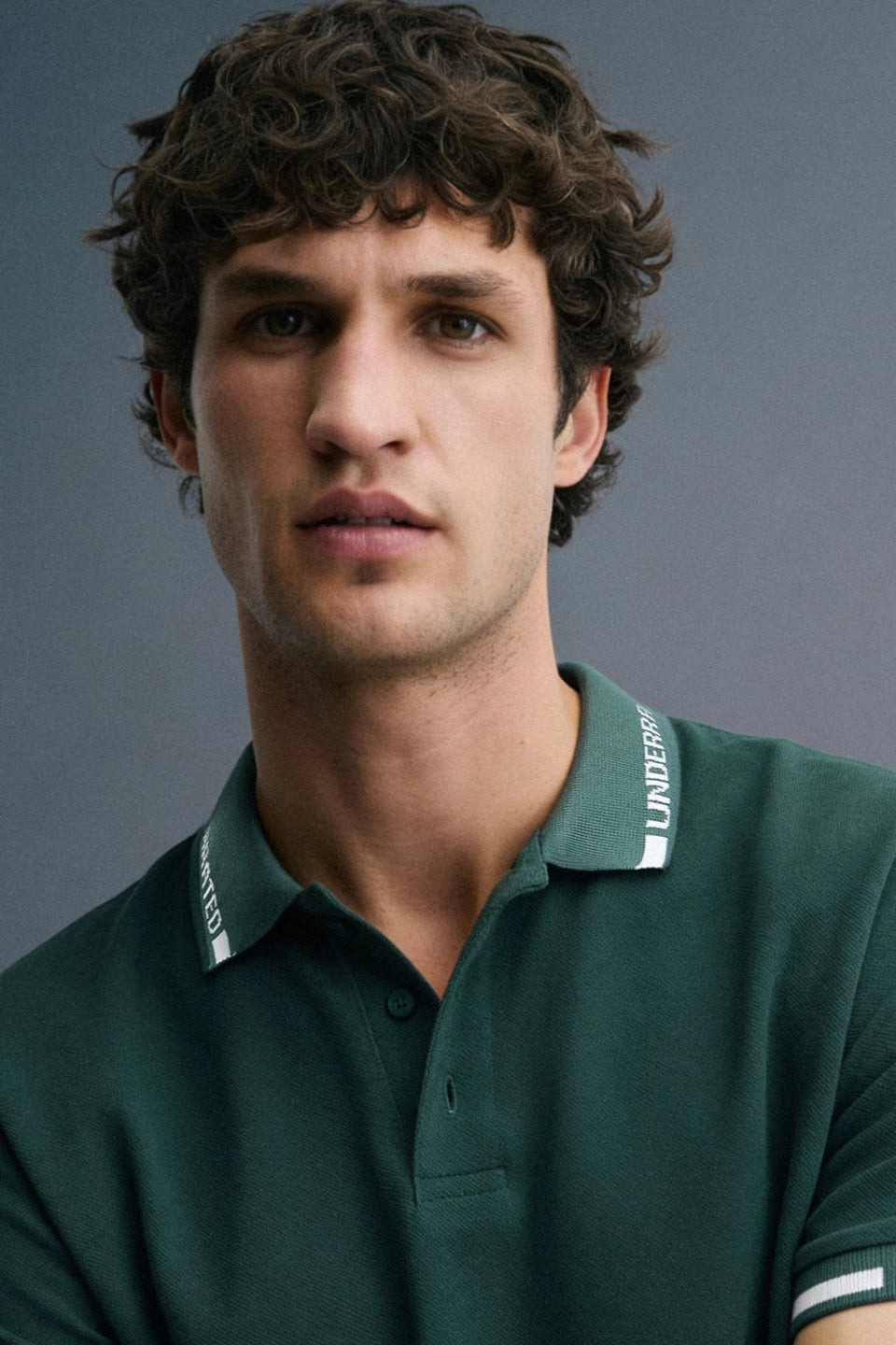 Green Logo Print Polo T-Shirt
