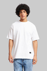 Art Of Doing Nothing White Oversized Fit T-Shirt Men Pic 2