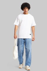 Art Of Doing Nothing White Oversized Fit T-Shirt Men Pic 3