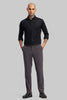 Black Solid Slim Fit Shirt Pic 5