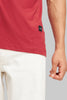 Scratched Red Oversized Fit T-Shirt Men Pic 4