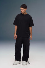 Underrated FBI Black Oversized Fit T-shirt