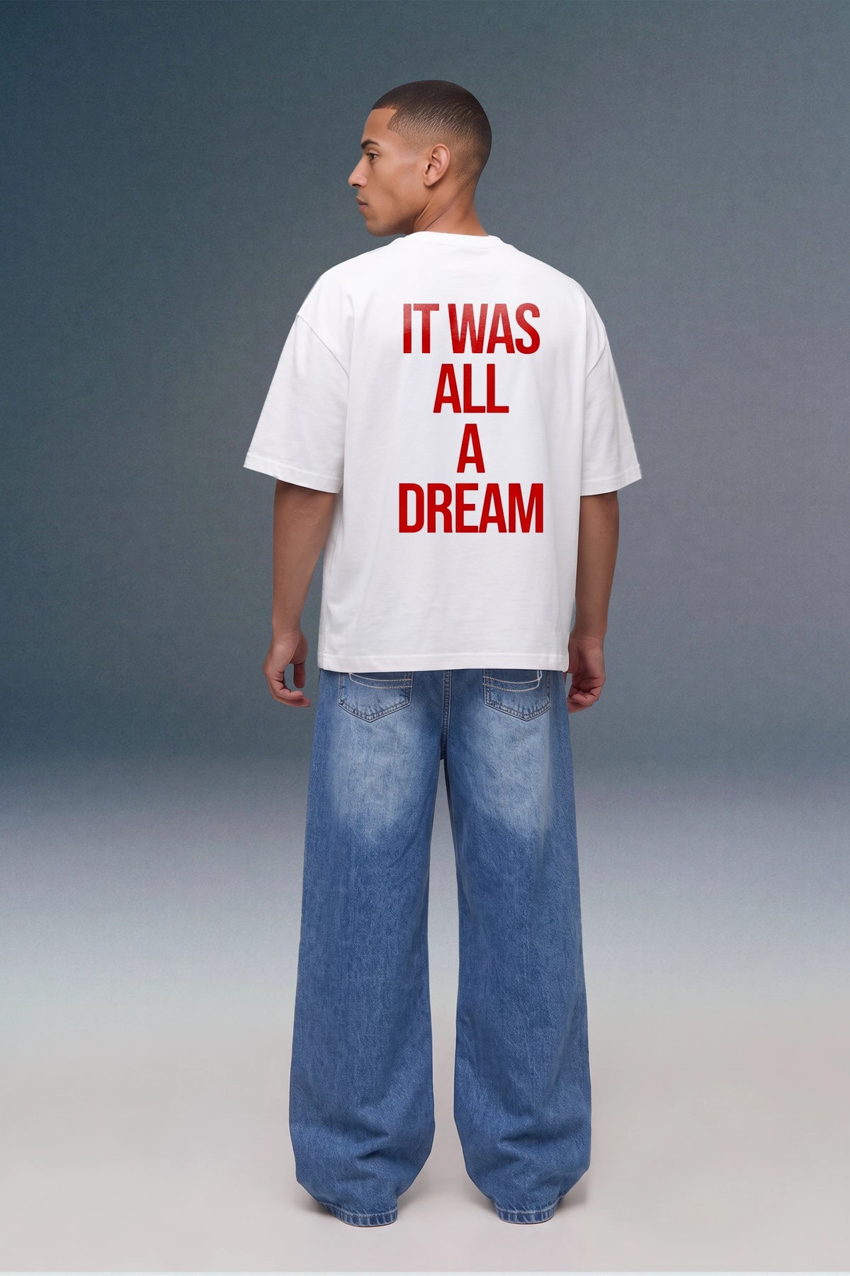 It Was All A Dream White Oversized T-shirt