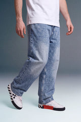 Light Wash Indigo Baggy Fit Jeans