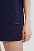 Partner N Crime Navy Blue Printed T-Shirt Women Oversized Fit