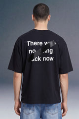 Turning Back Black Oversized T-shirt