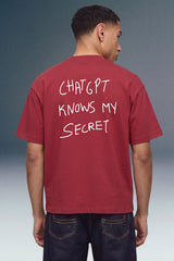 ChatGPT knows my secret Red Oversized T-shirt