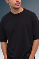 I Work Here Black Oversized T-shirt