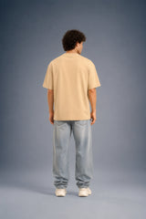 Underrated Department Beige Oversized T-shirt