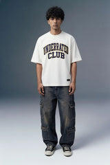 Underrated Varsity White Oversized T-shirt