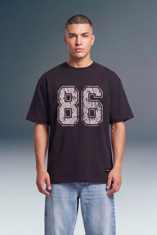 Vintage 86 Black Oversized T-shirt