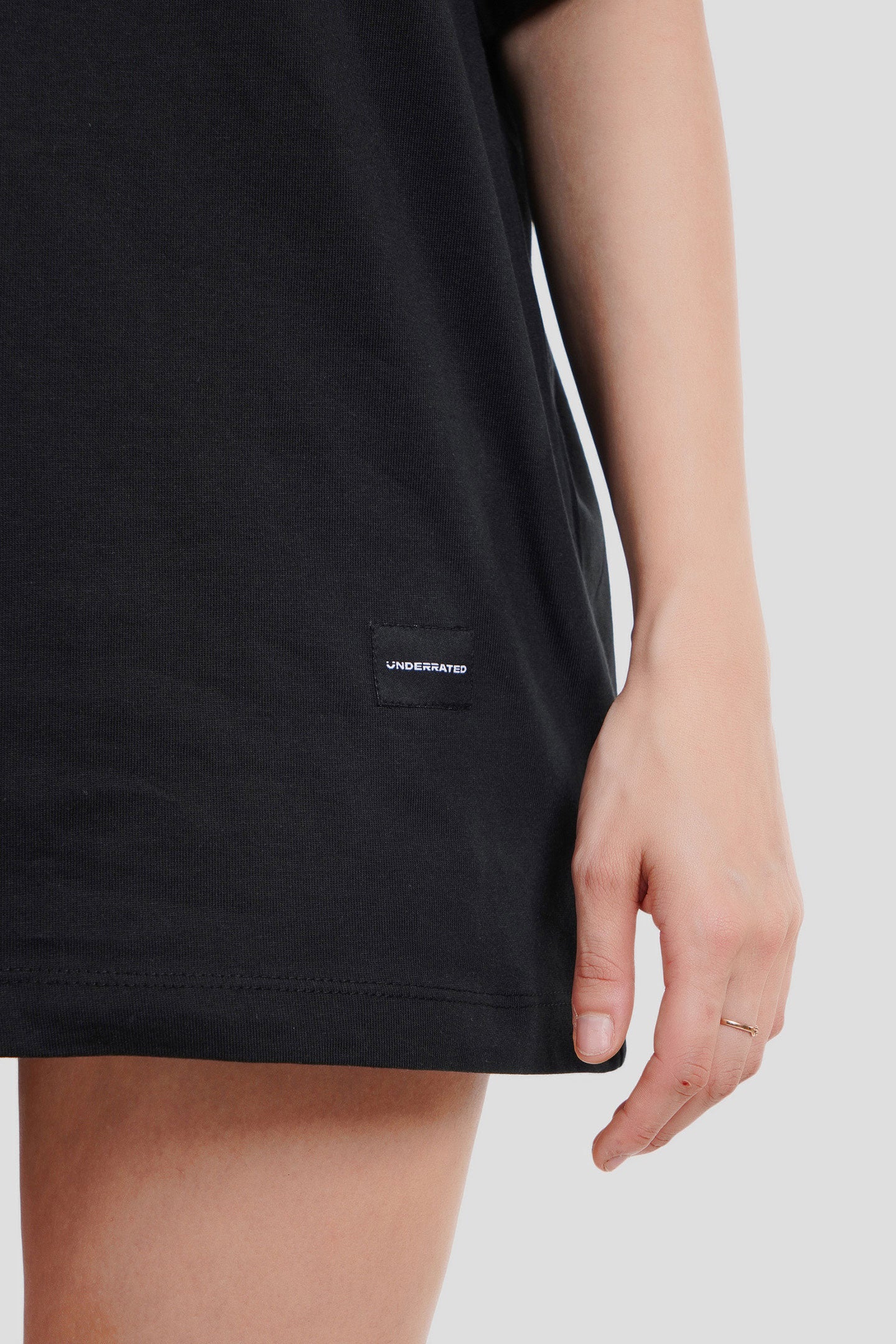 Phobia Black Printed T-Shirt Women Oversized Fit