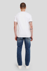 Good Vibes White Printed T-Shirt