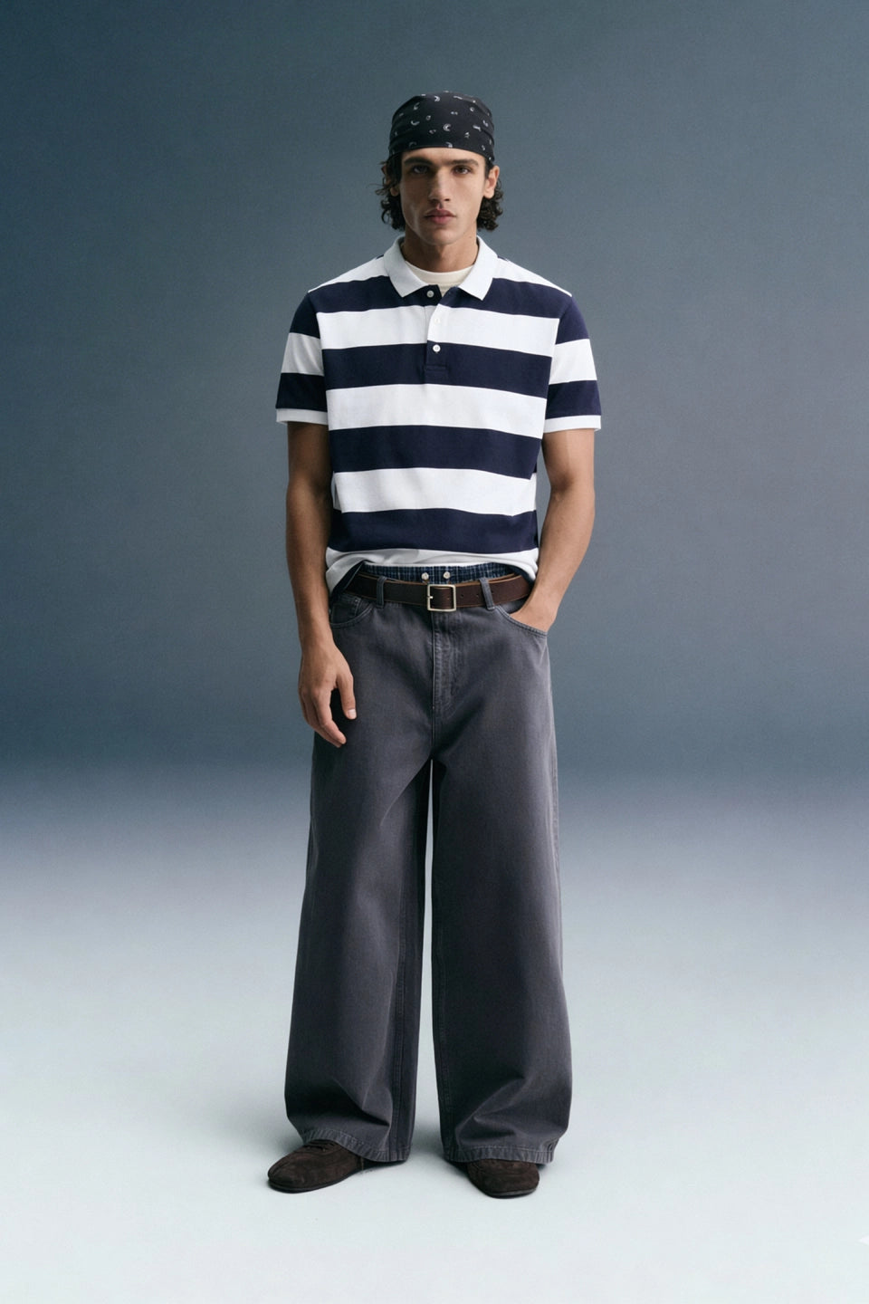 Navy Blue Rugby Polo T-Shirt