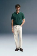 Green Logo Print Polo T-Shirt