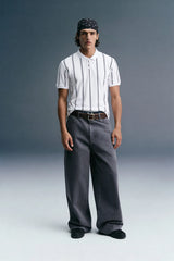 White Striped Polo T-Shirt