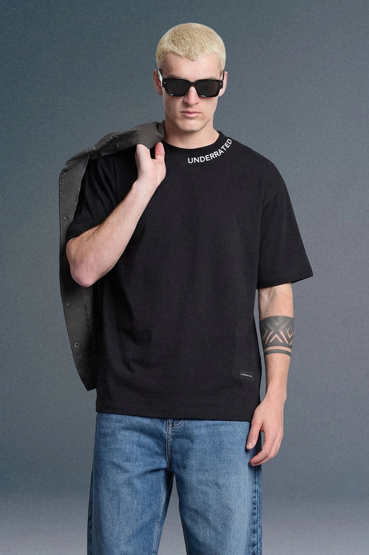 Underrated Curve Black Oversized T-shirt (UNISEX)