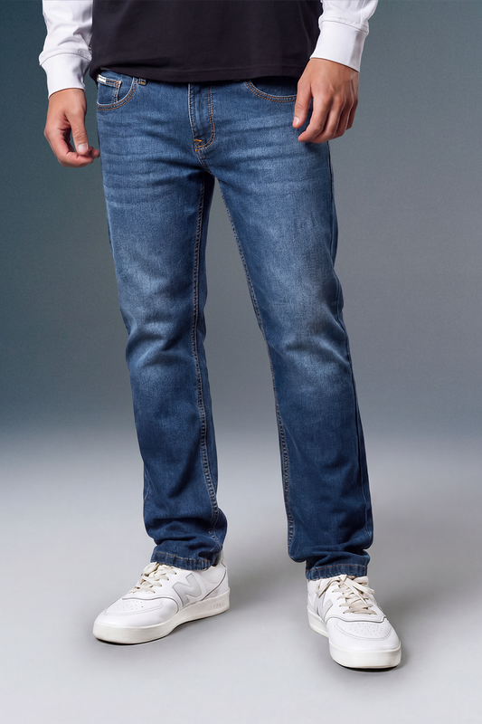 Indigo Mid Rise Dark Wash Men's Slim Fit Jeans
