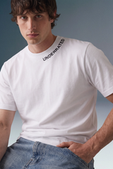 Underrated Curve White Regular Fit T-shirt