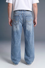 Light Wash Indigo Baggy Fit Jeans