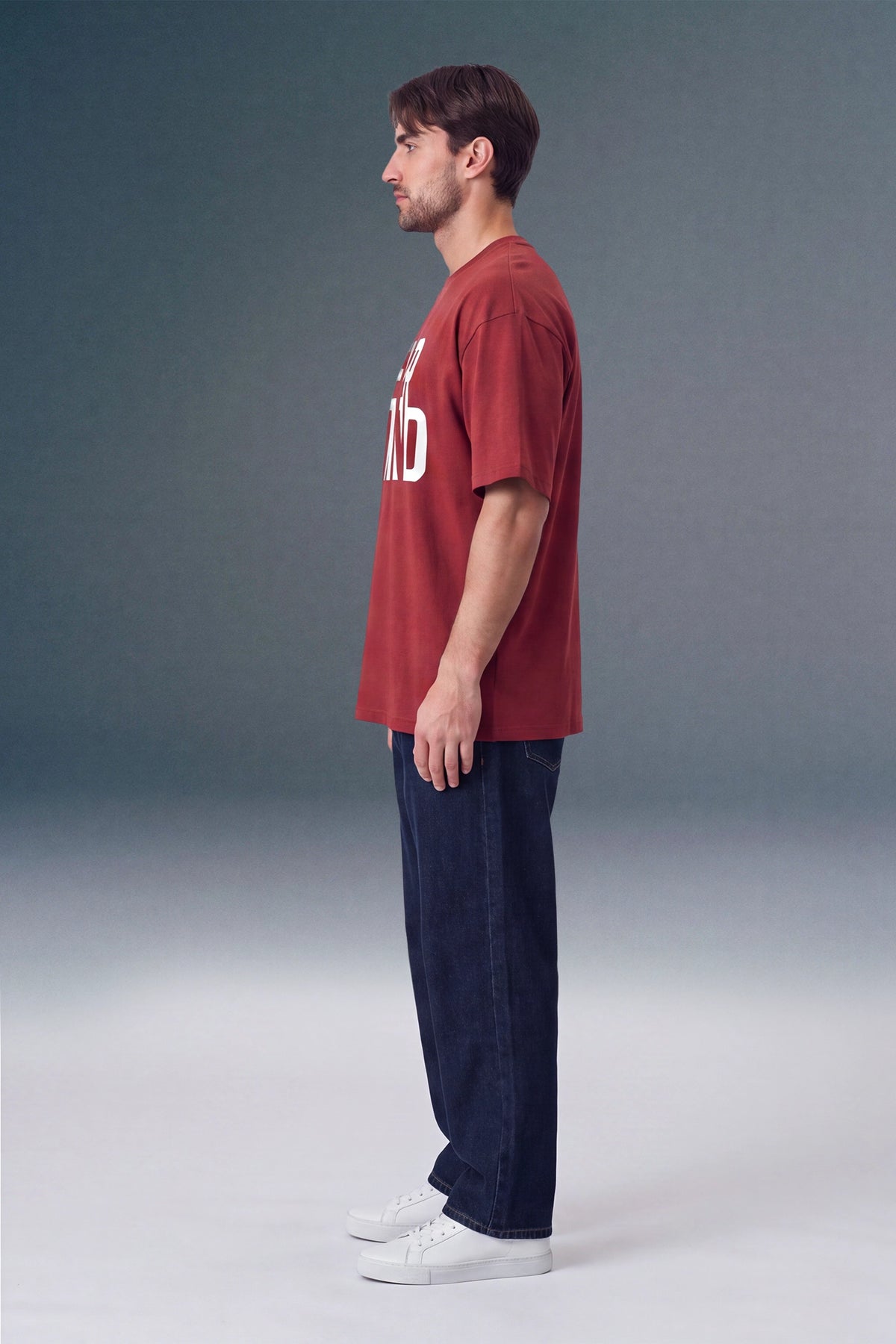 Never Mind Red Oversized Fit T-shirt
