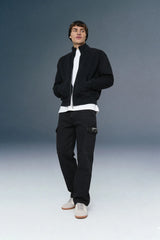 Jet Black 6-Pocket Cargo Jeans For Men - Mid Rise Relaxed Fit
