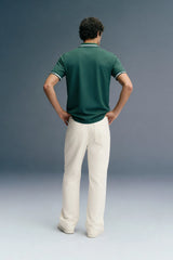 Green Logo Print Polo T-Shirt