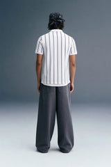 White Striped Polo T-Shirt